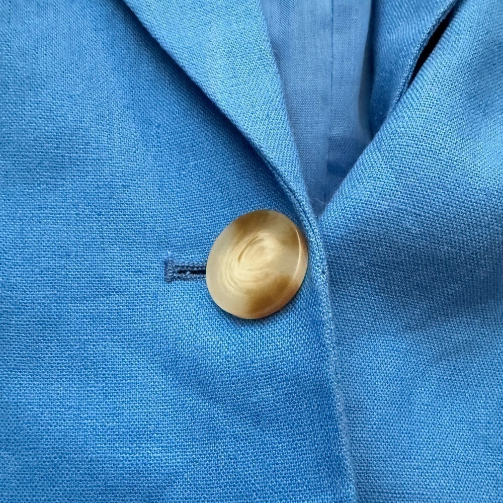 Jason Wu- NWT Blue Linen Braided Cropped Blazer Jackrt - Picture 4 of 8